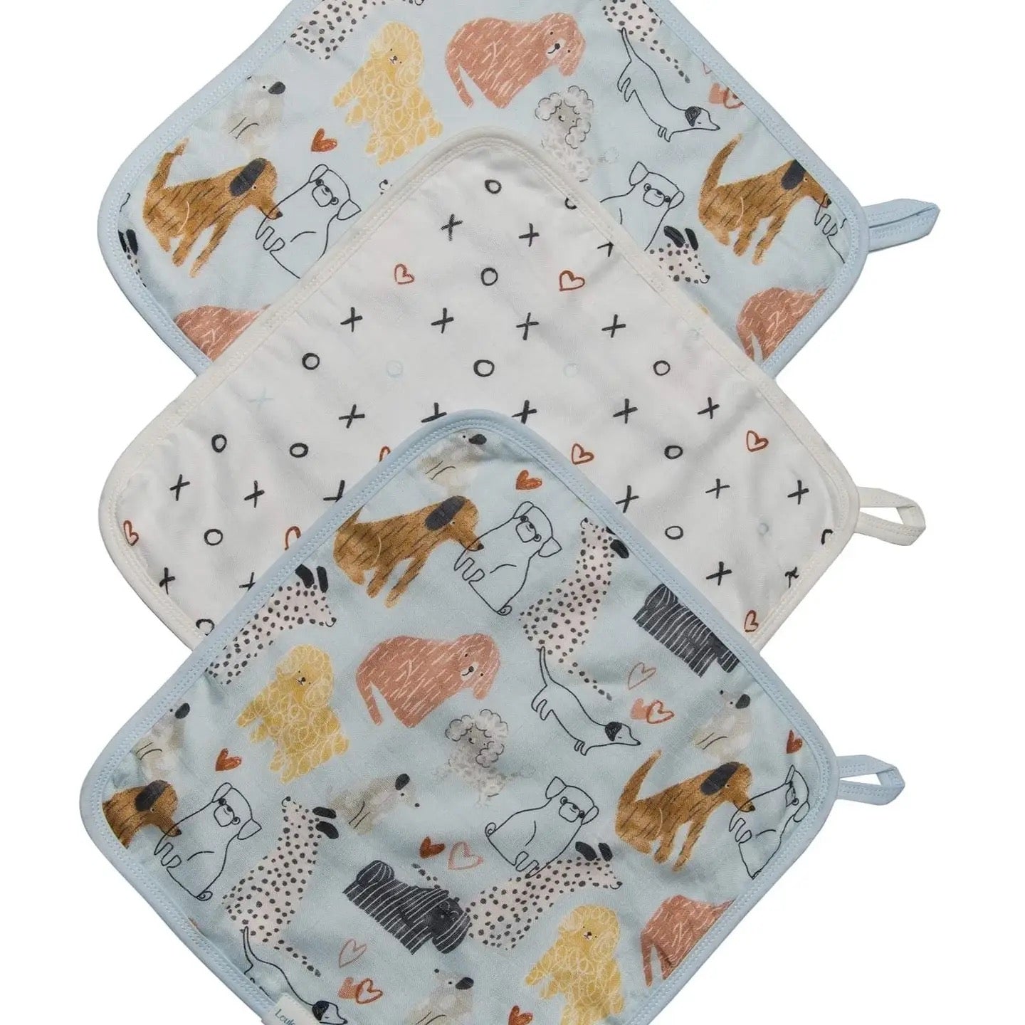 LOULOU LOLLIPOP Muslin Washcloth 3-pieces Set