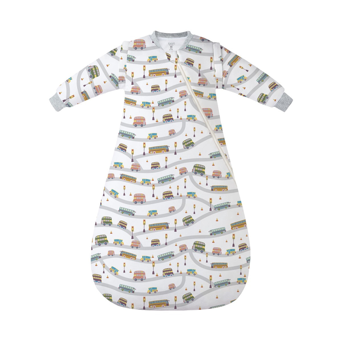 Nest Designs Removable Long Sleeve Sleep Bag 1.0 TOG (Organic Cotton)