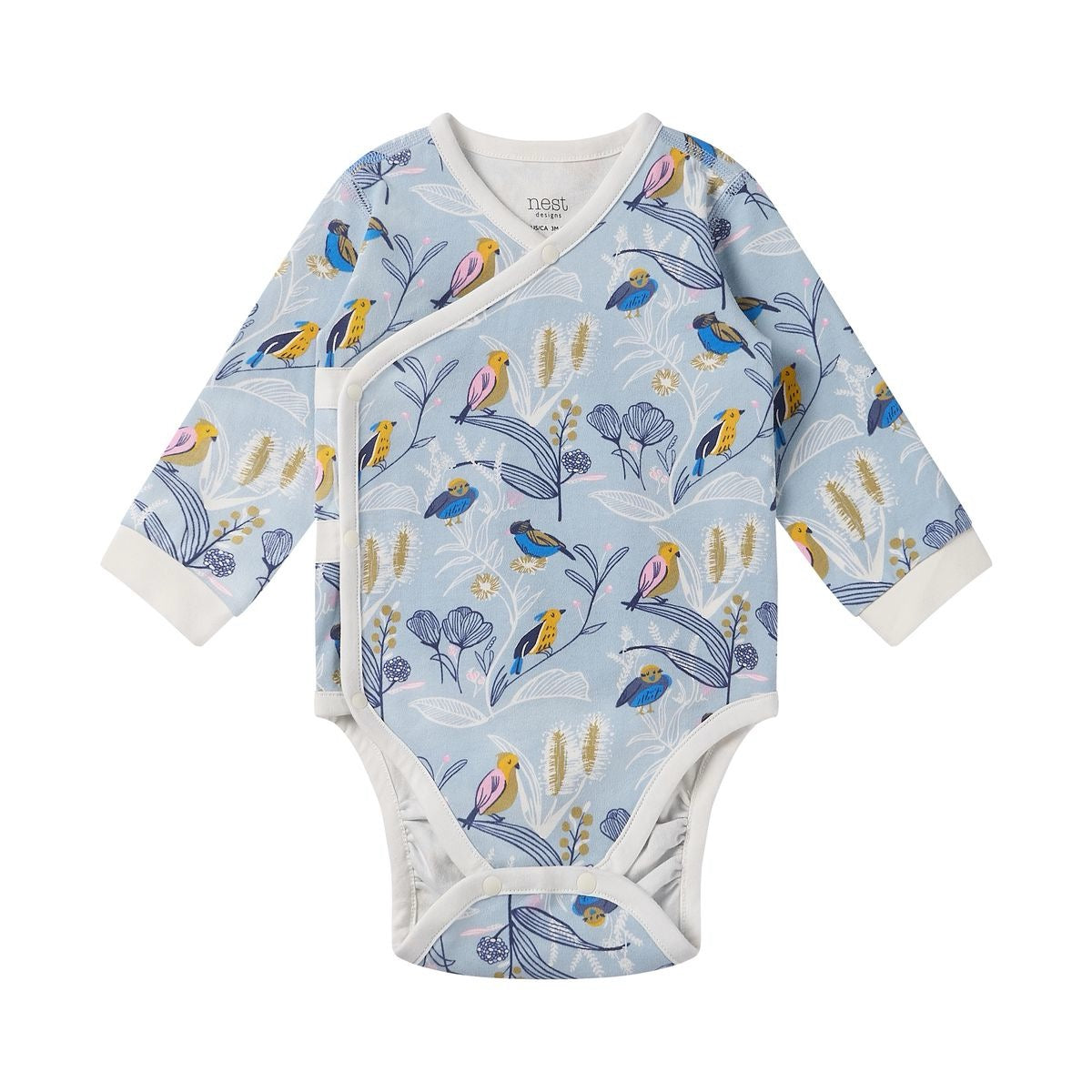 Nest Designs Long Sleeve Kimono Onesie (Organic Cotton)