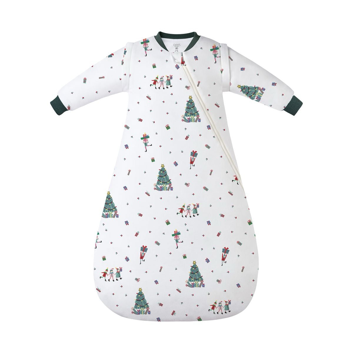 Nest Designs Removable Long Sleeve Sleep Bag 1.0 TOG (Organic Cotton)