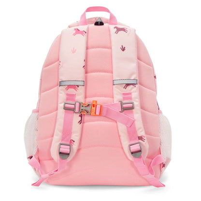 Jan & Jul Little Xplorer Kids Backpack in Pink Poines - back view
