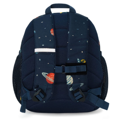Jan & Jul Little Xplorer Kids Backpack in Planet Patrol - back view
