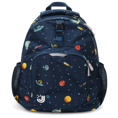 Jan & Jul Little Xplorer Kids Backpack in Planet Patrol - front view