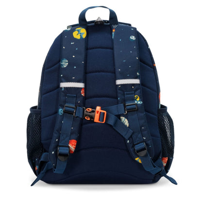 Jan & Jul Little Xplorer Kids Backpack in Planet Patrol - back view