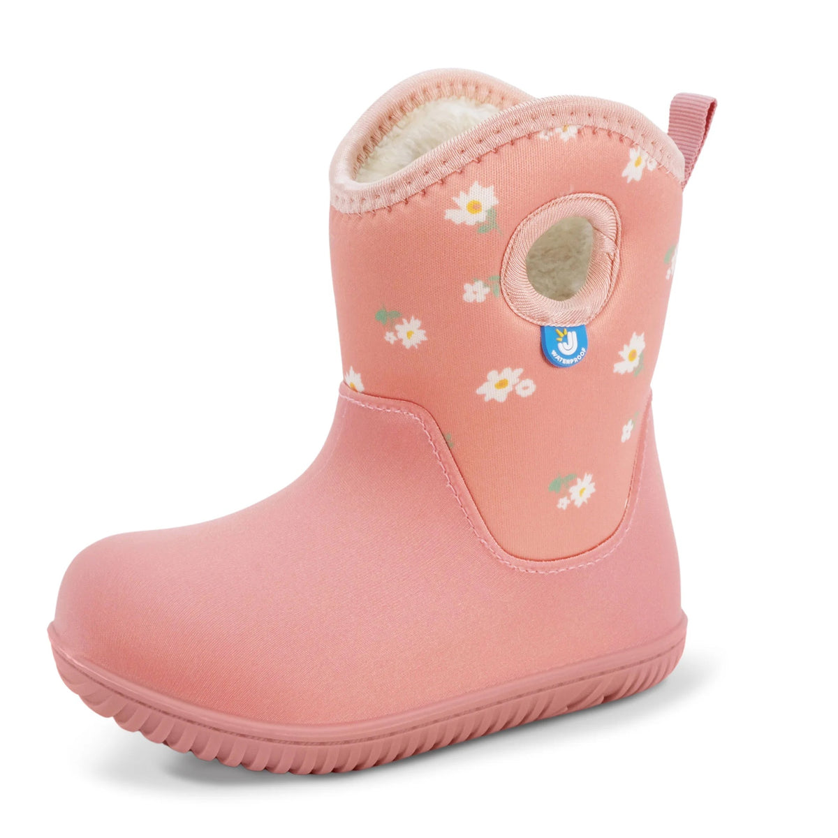 Jan & Jul Toasty-Dry Lite Winter Boots in Apricot Flower - three-quarter view