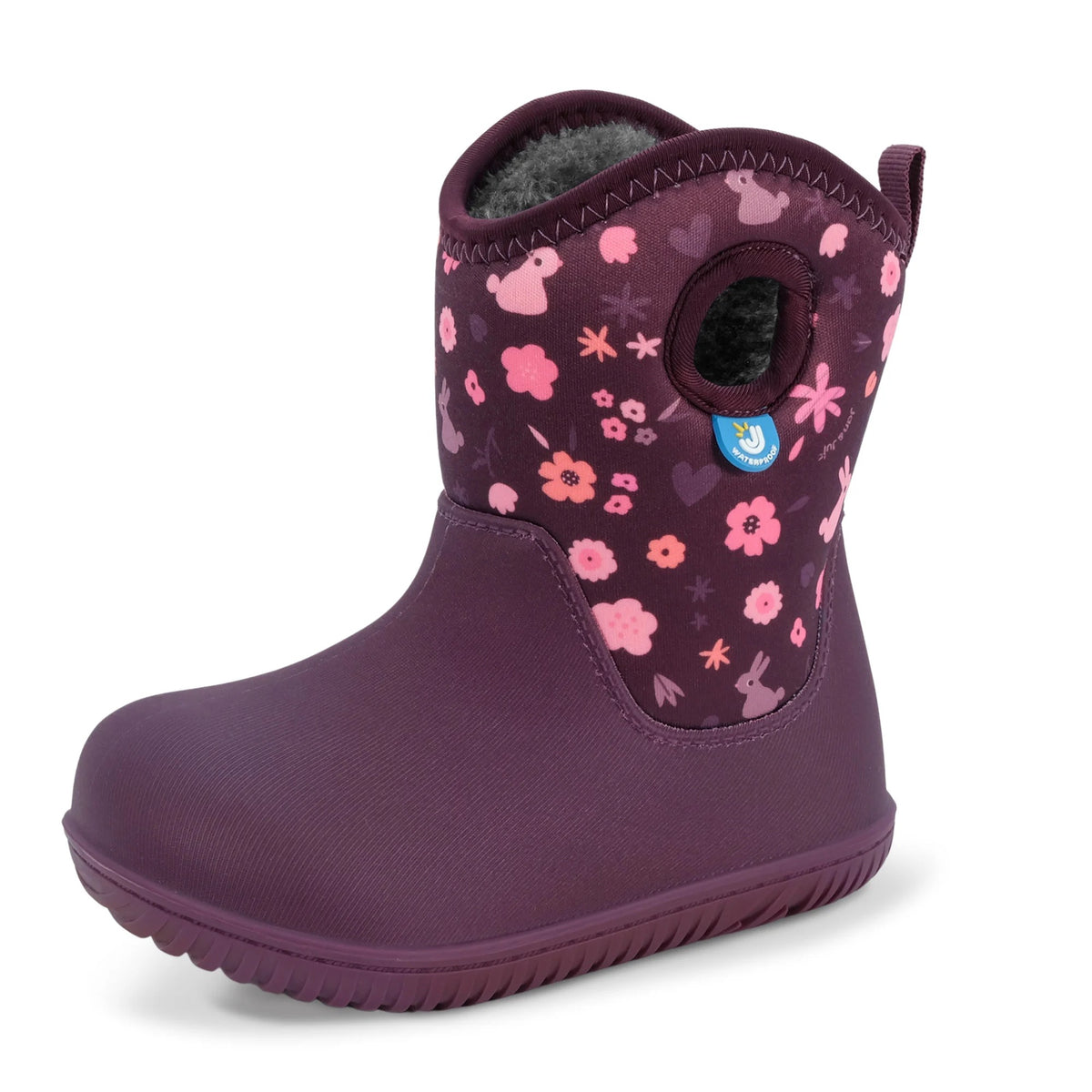 Jan & Jul Toasty-Dry Lite Winter Boots in Bunny Blooms - three-quarter view