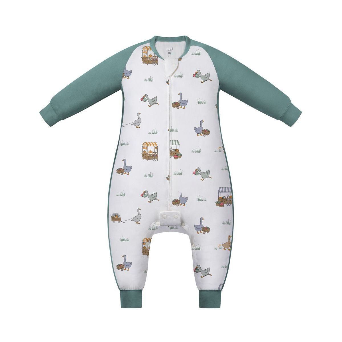 Nest Designs Long Sleeve Footed Sleep Bag 1.0 TOG