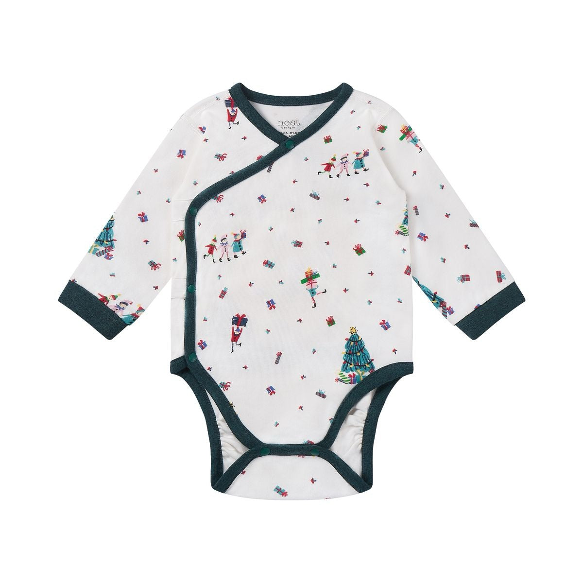 Nest Designs Long Sleeve Kimono Onesie (Organic Cotton)
