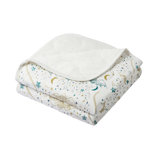 Nest Designs Medium Cozy Blanket (Bamboo Jersey) - Stars White