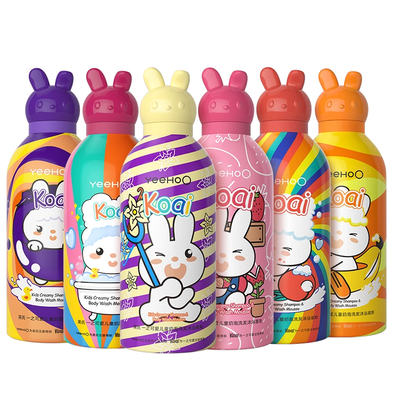 YEEHOO Kids Creamy Shampoo & Body Wash Mousse