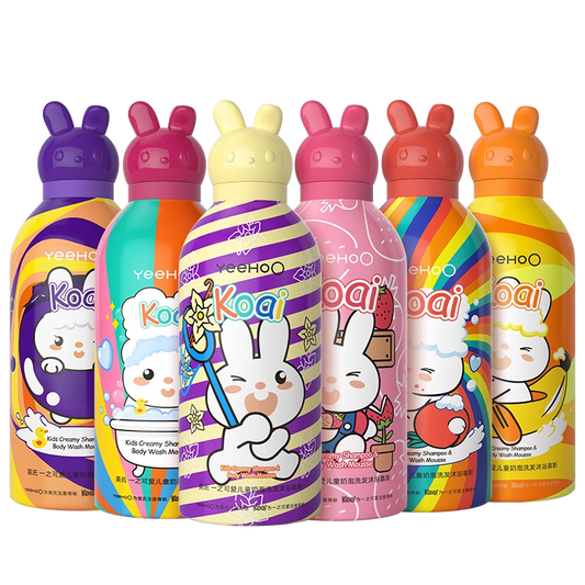 YEEHOO Kids Creamy Shampoo & Body Wash Mousse