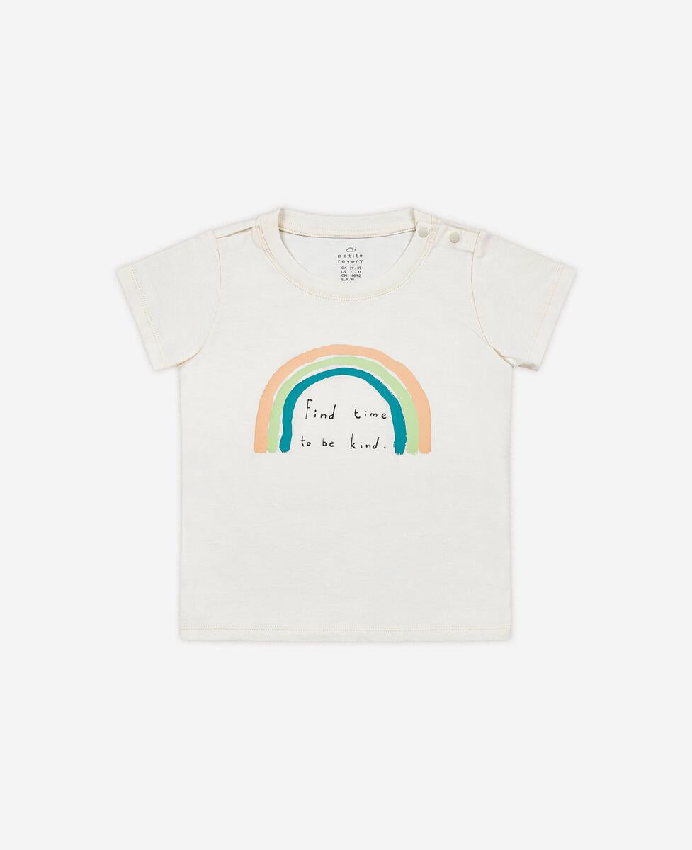 Petite Revery Rainbow Short Sleeve Regular Tee - Vanilla (Rainbow-Short-Sleeve-Regular-Tee-Vanilla)