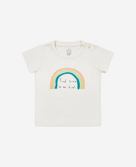 Petite Revery Rainbow Short Sleeve Regular Tee - Vanilla (Rainbow-Short-Sleeve-Regular-Tee-Vanilla)