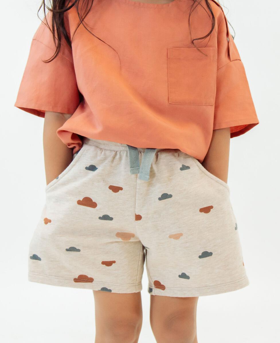 Petite Revery French Terry Shorts - Summer Clouds (French-Terry-Shorts-Summer-Clouds)