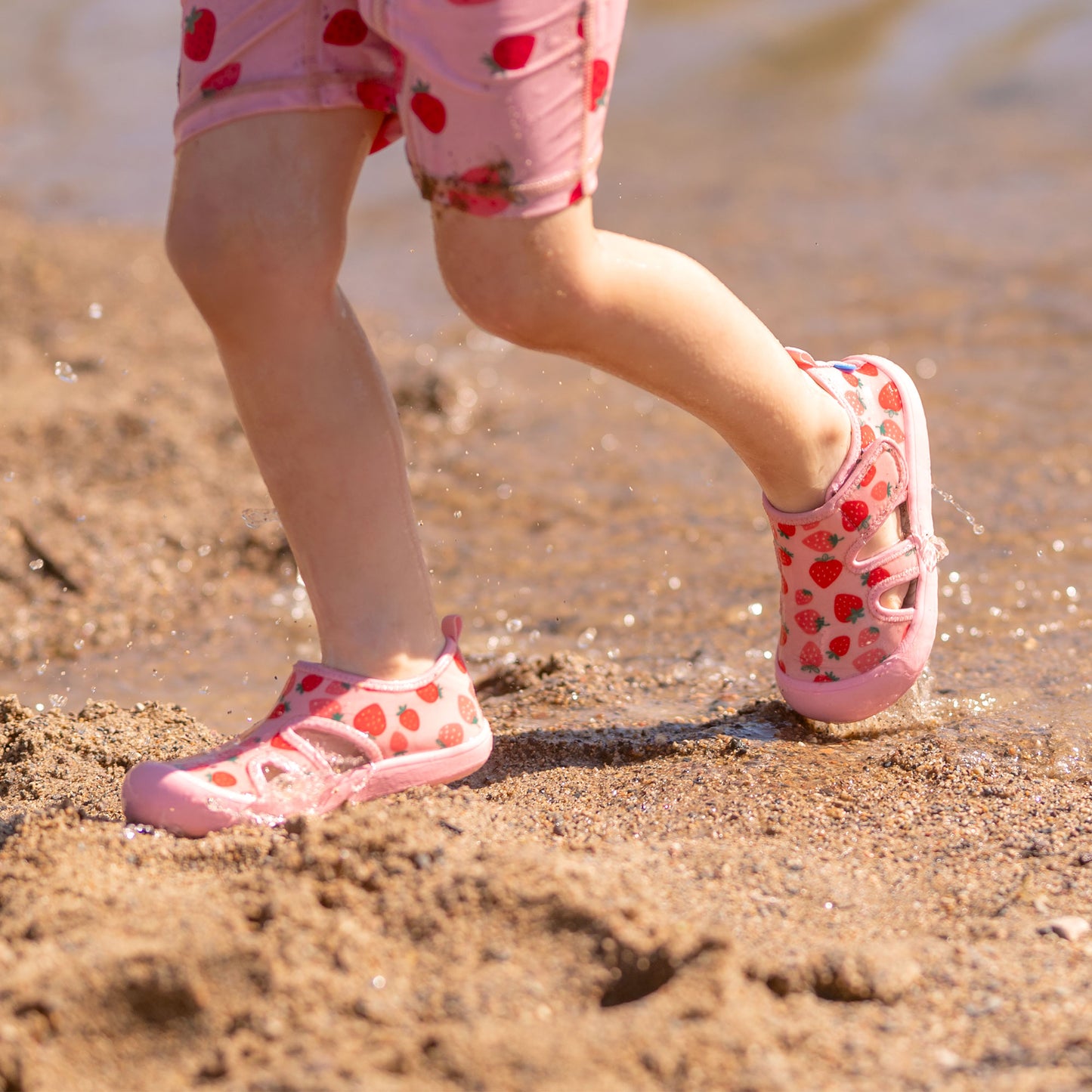 Jan and Jul | Kids SunnyBreeze Sandals | Pink Strawberry