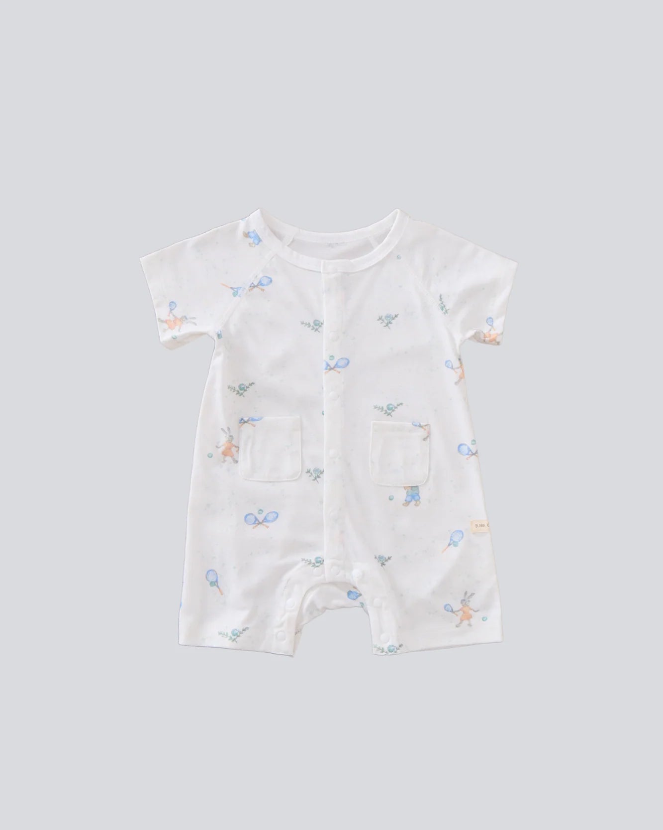 Blara Organic House Short Sleeve Playsuit With Pocket