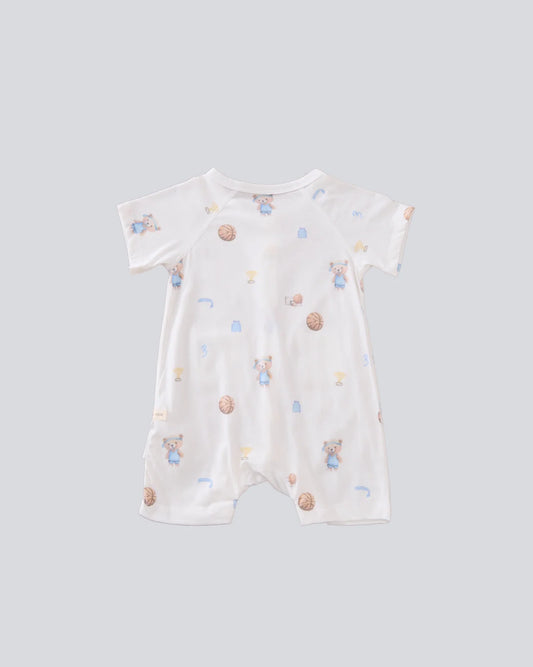 Blara Organic House Short Sleeve Playsuit With Pocket