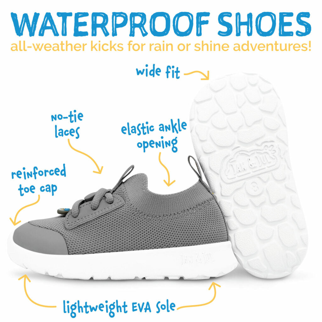 Jan and Jul  | Kids Waterproof Shoes - Grey