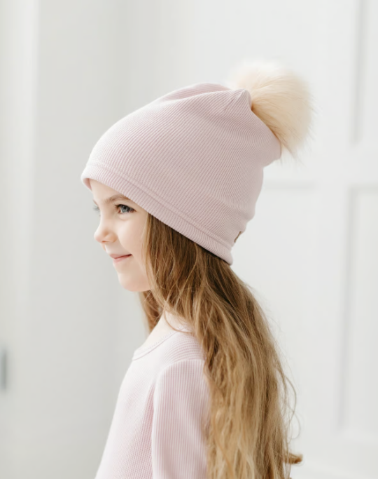 LOULOU LOLLIPOP Waffle Pom Pom Hat