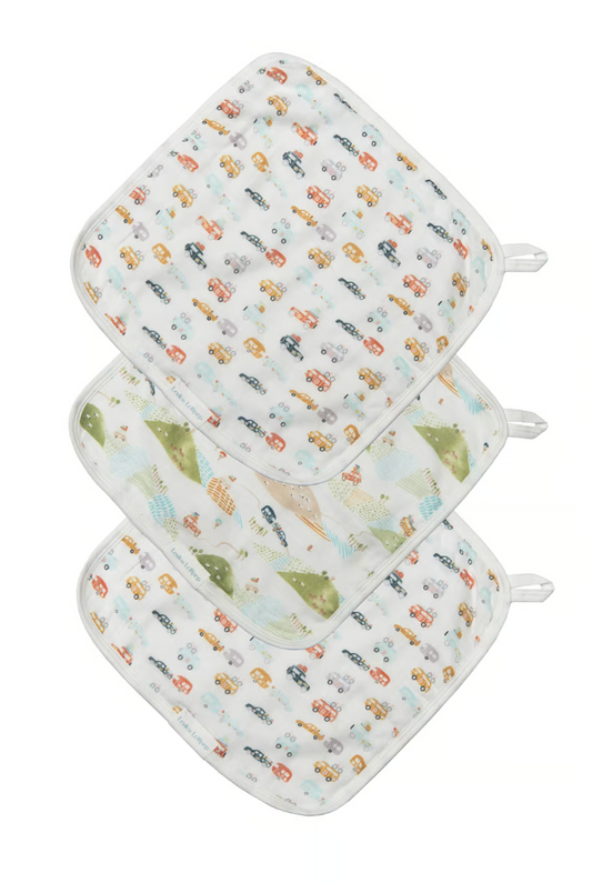 LOULOU LOLLIPOP Muslin Washcloth 3-pieces Set