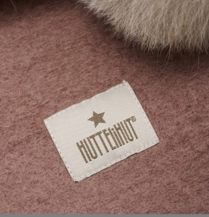 Huttelihut Balaclava Wool Alpaca Pompoms - Burlwood - product photo