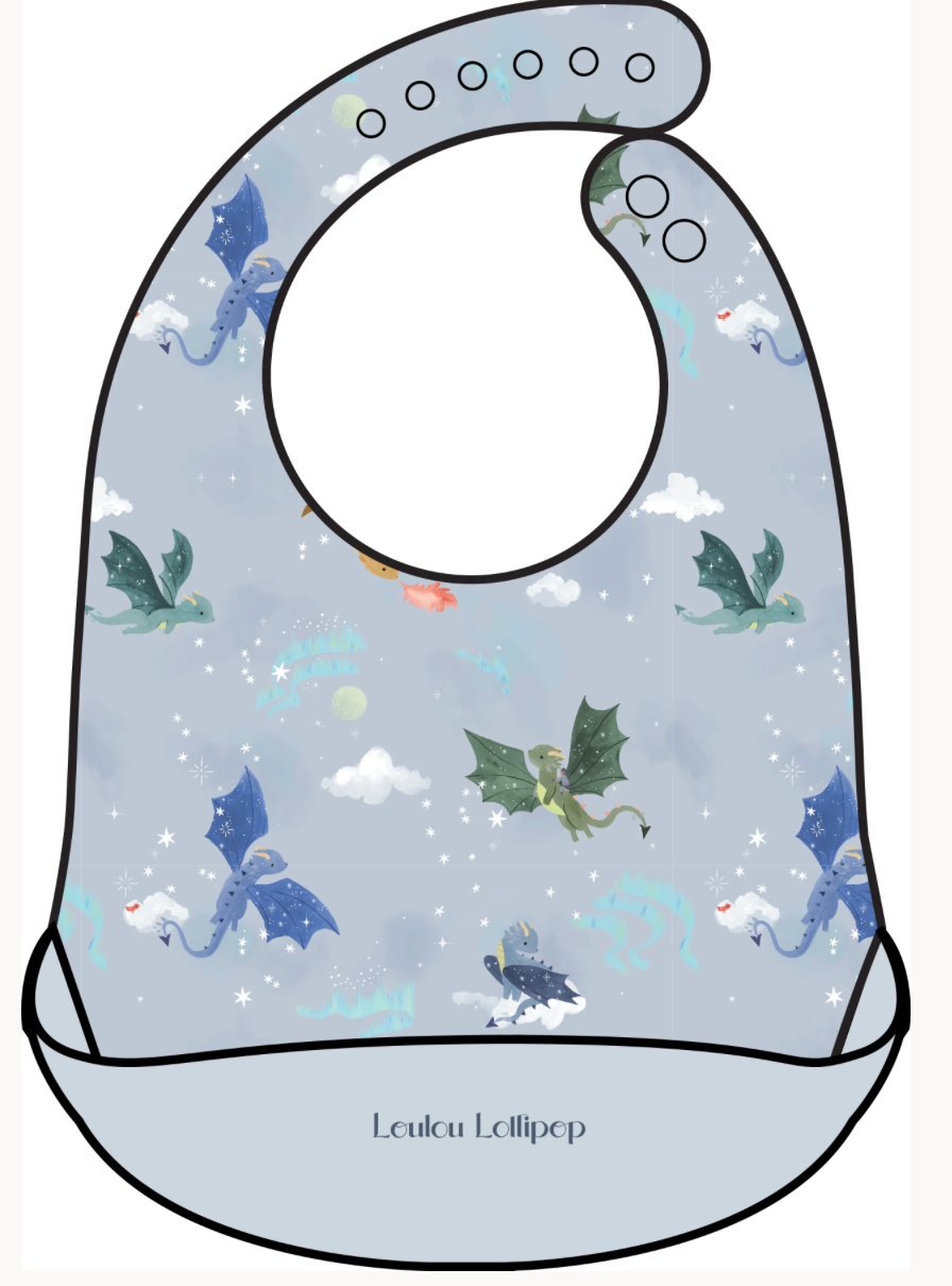 LOULOU LOLLIPOP Silicone Bib - Printed