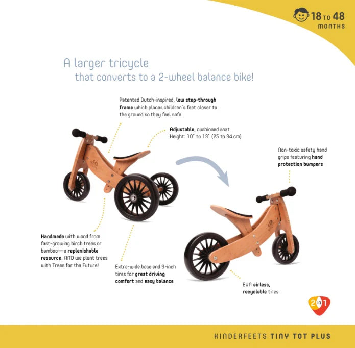 KINDERFEET Tiny Tot PLUS Bike - Rose