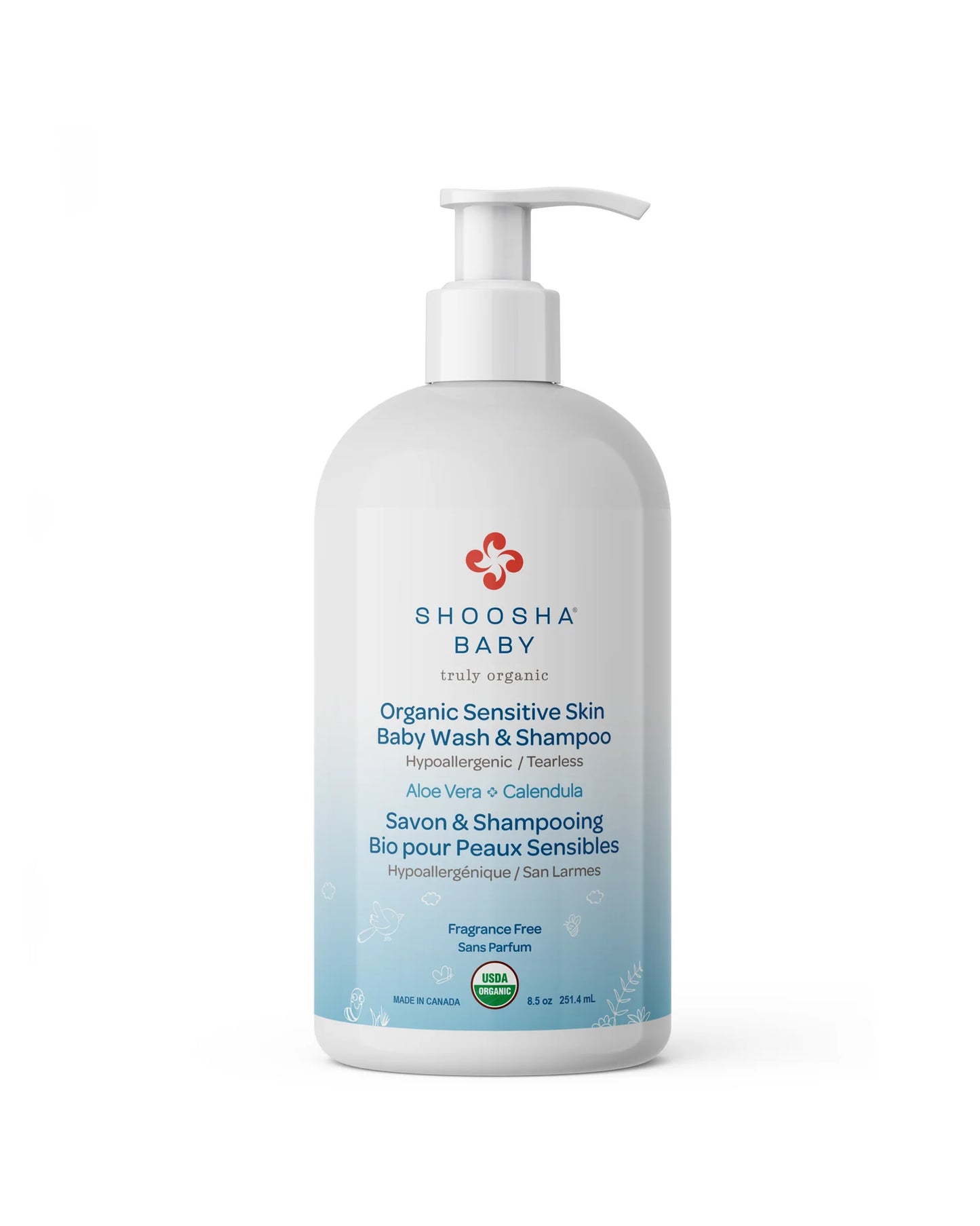 SHOOSHA BABY Organic Sensitive Skin Baby Wash & Shampoo