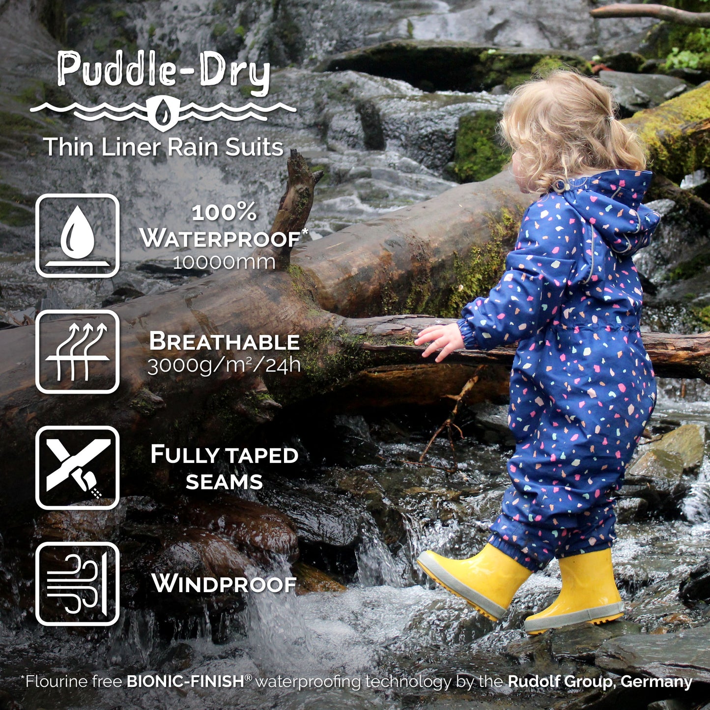 Jan and Jul | Puddle -Dry Waterproof Play Suit