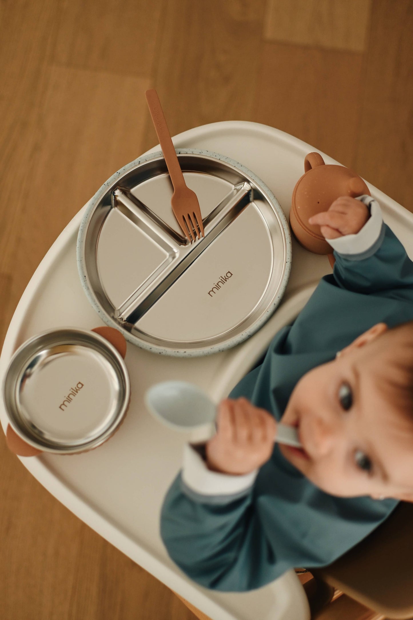 MINIKA Stainless & silicone suction plate