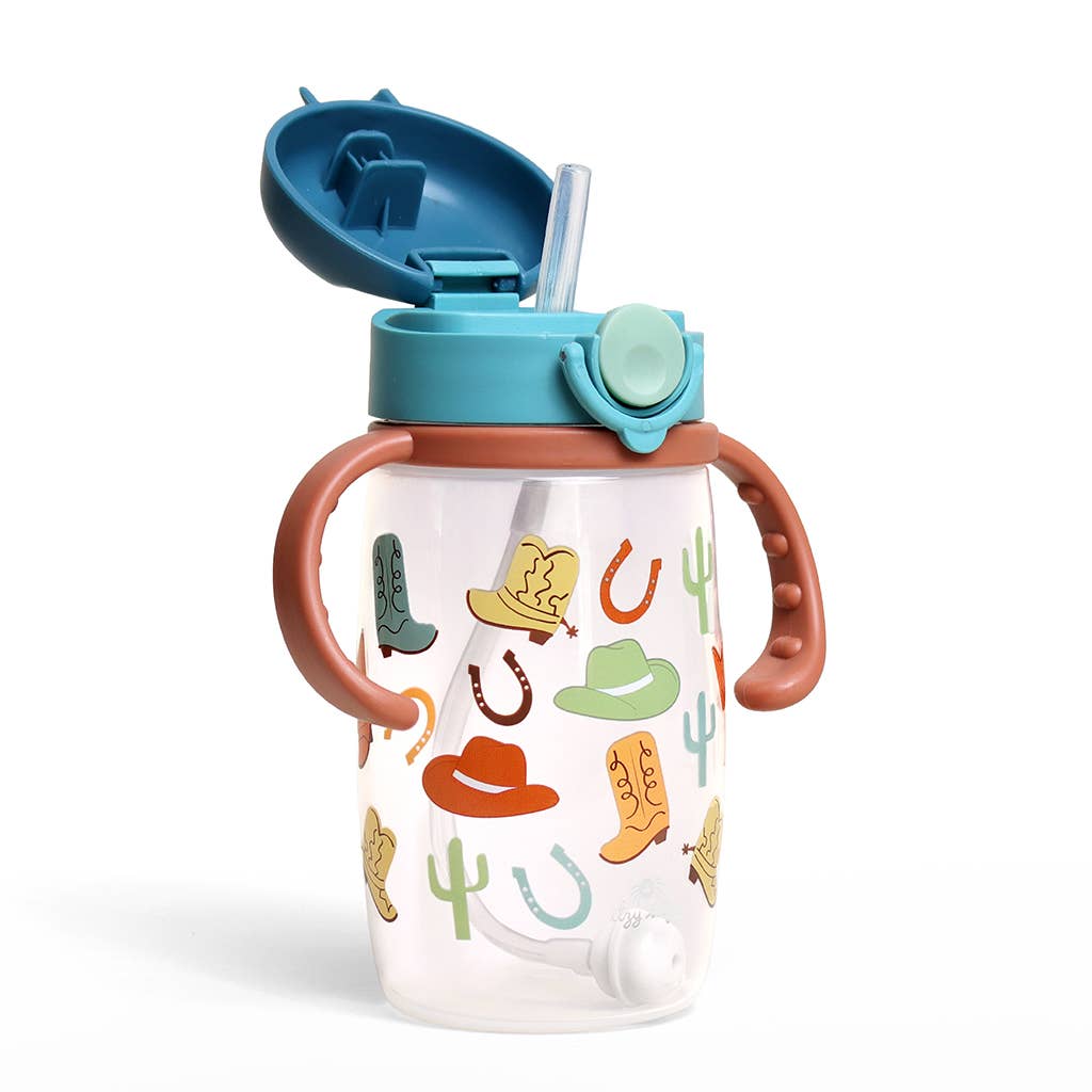 Itzy Sips™ - Straw Cup With Snap-Close Lid: Giddy Up!