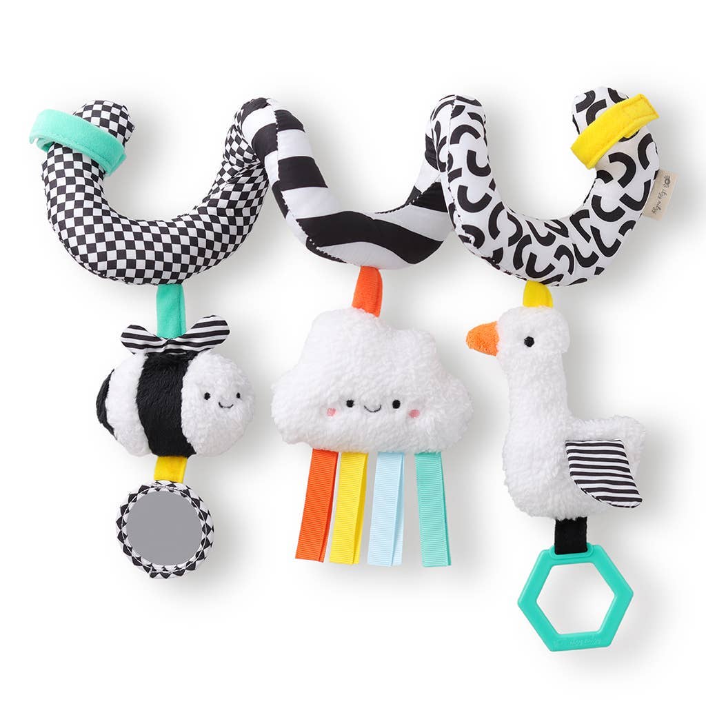 Itzy Bitzy Spiral Car Seat Activity Toy: Rainbow
