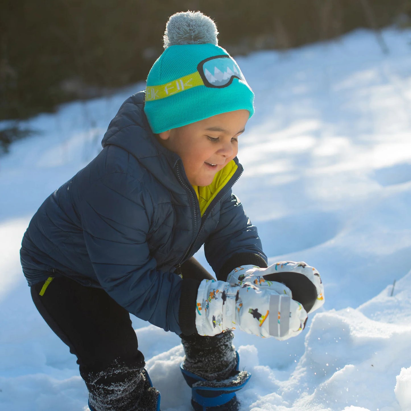 FLAPJACKKIDS Water Repellent Ski Mittens