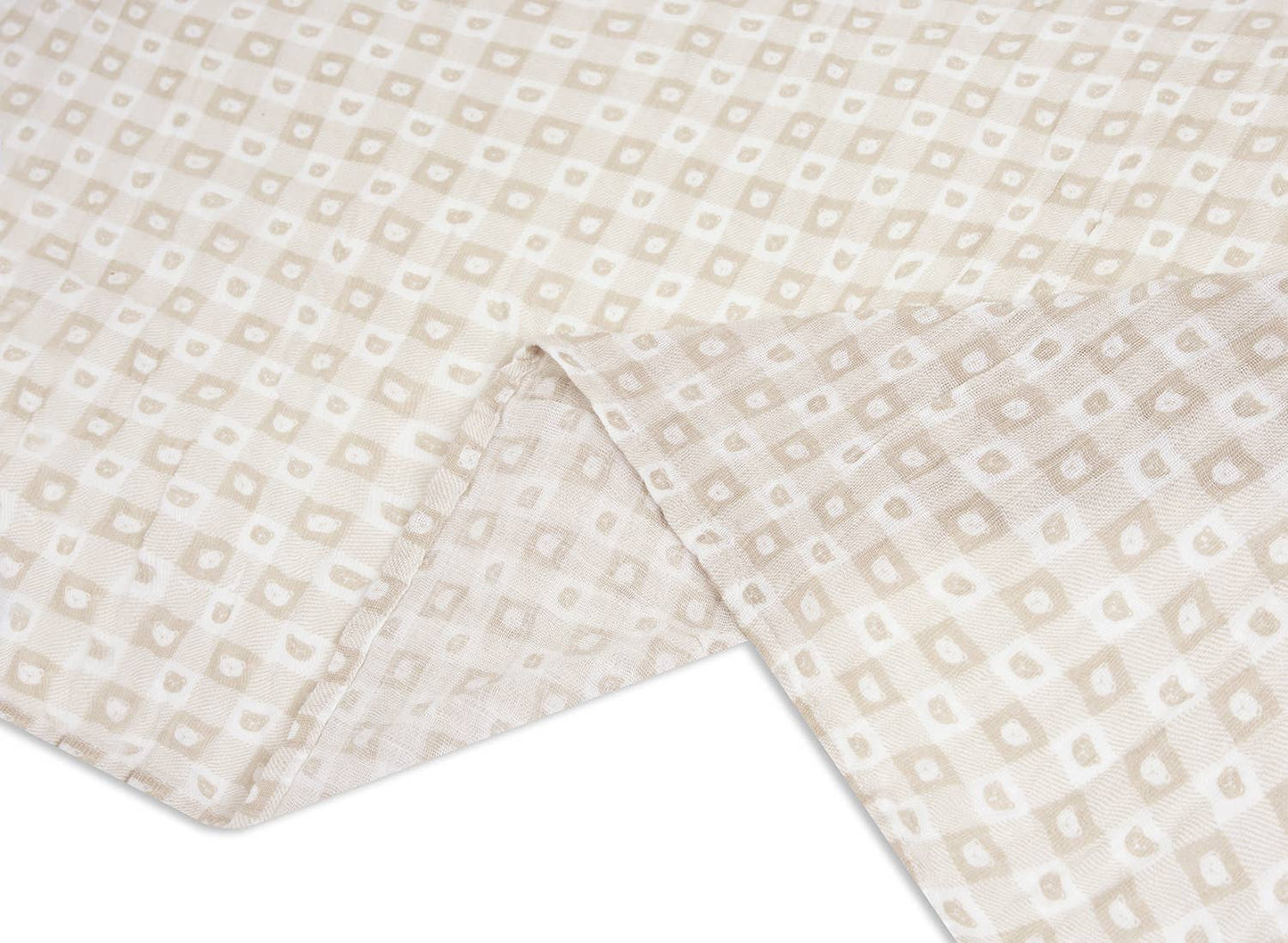 2PC Pack Muslin Swaddles 36" X 40": Beige