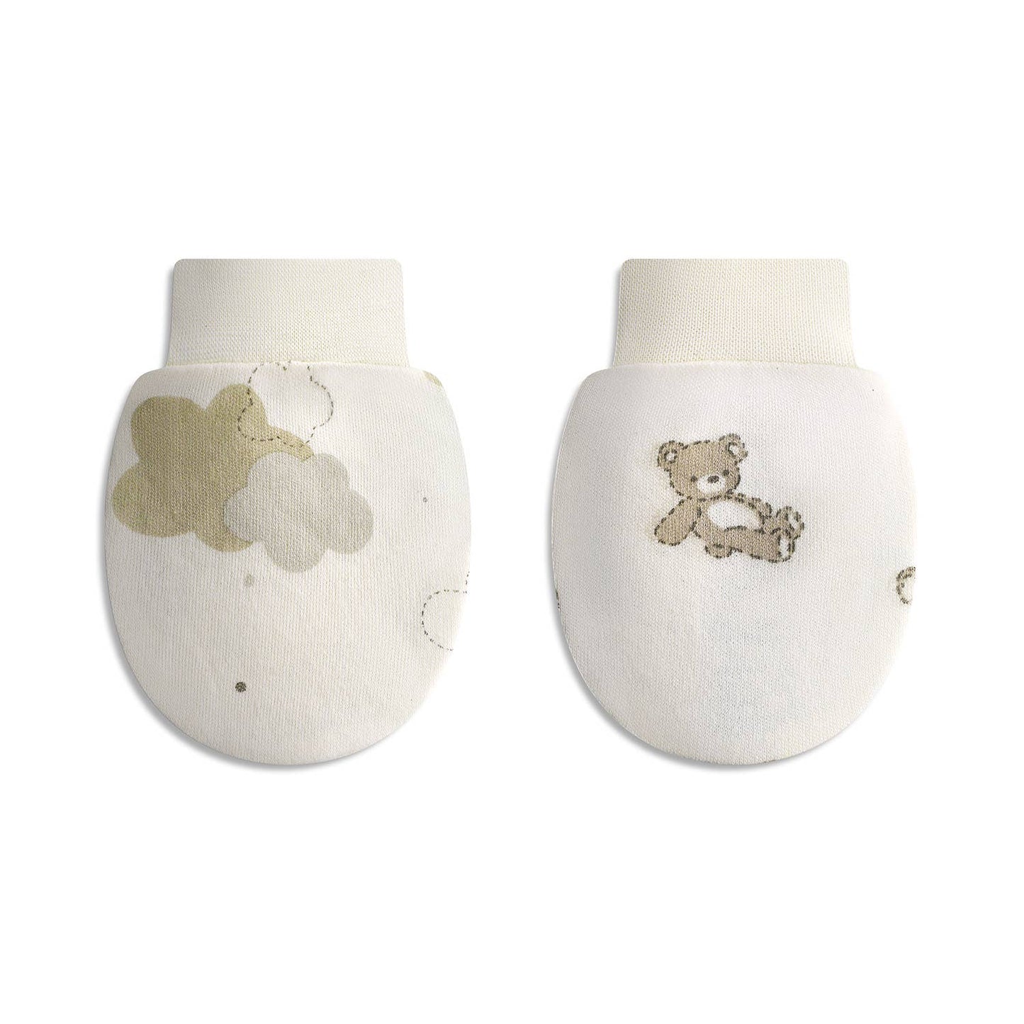 4PK Anti-Scratch Mittens : White