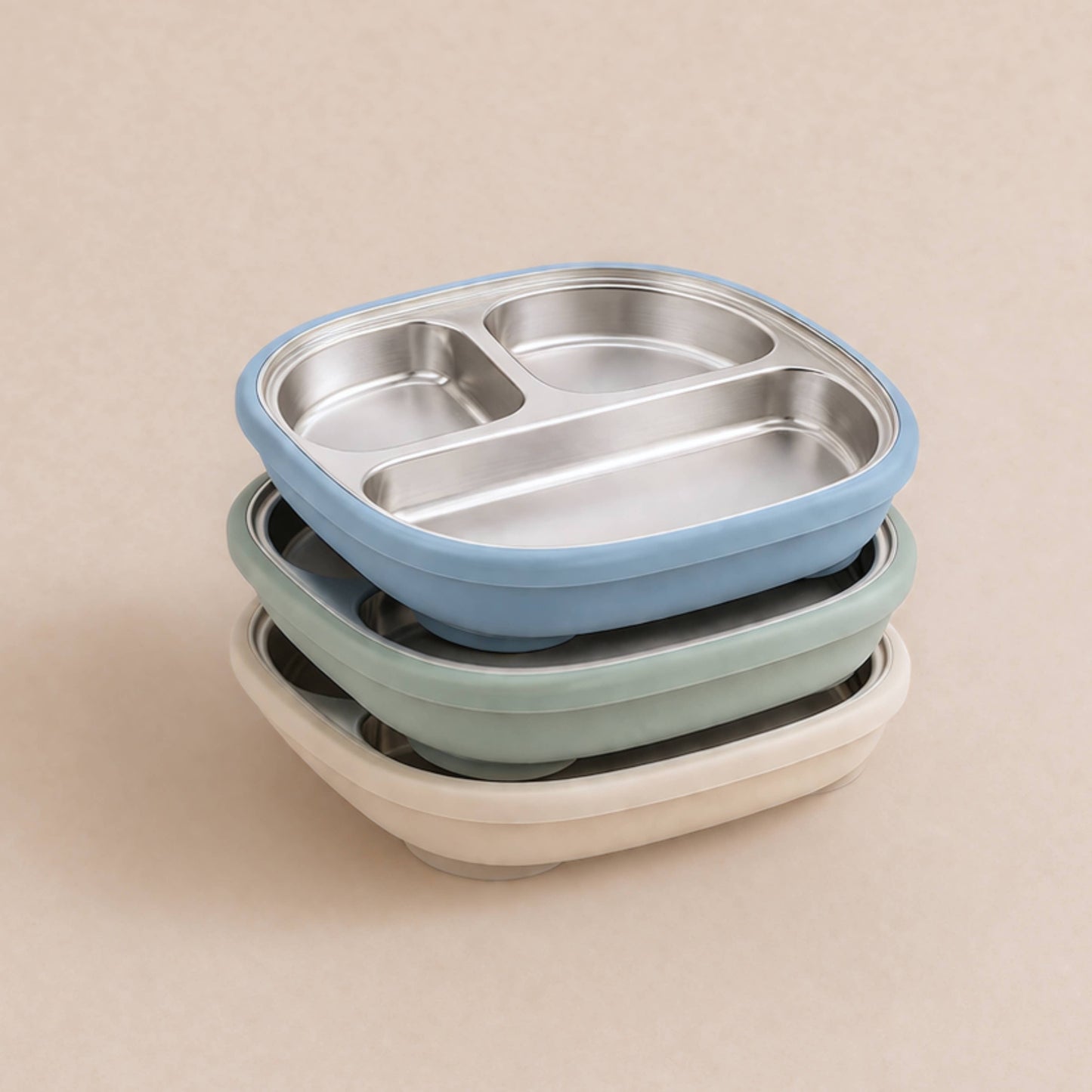 BABY BLISS Stainless Steel Silicone Suction Plate