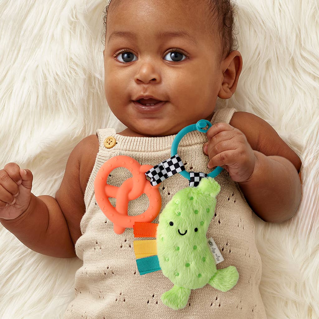 Itzy Pal™ Plush + Teether: Strawberry