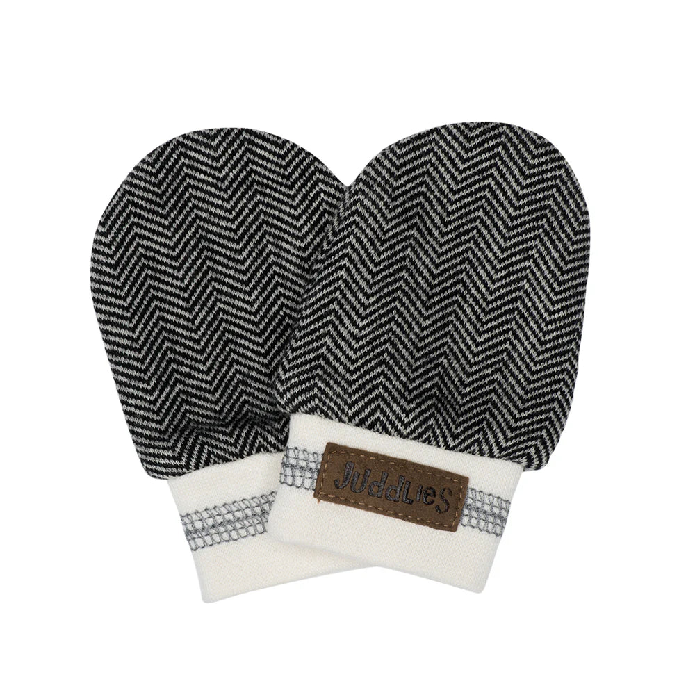 Juddlies Designs Organic Cottage Scratch Mitts - Bear Black
