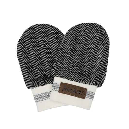 Juddlies Designs Organic Cottage Scratch Mitts - Bear Black