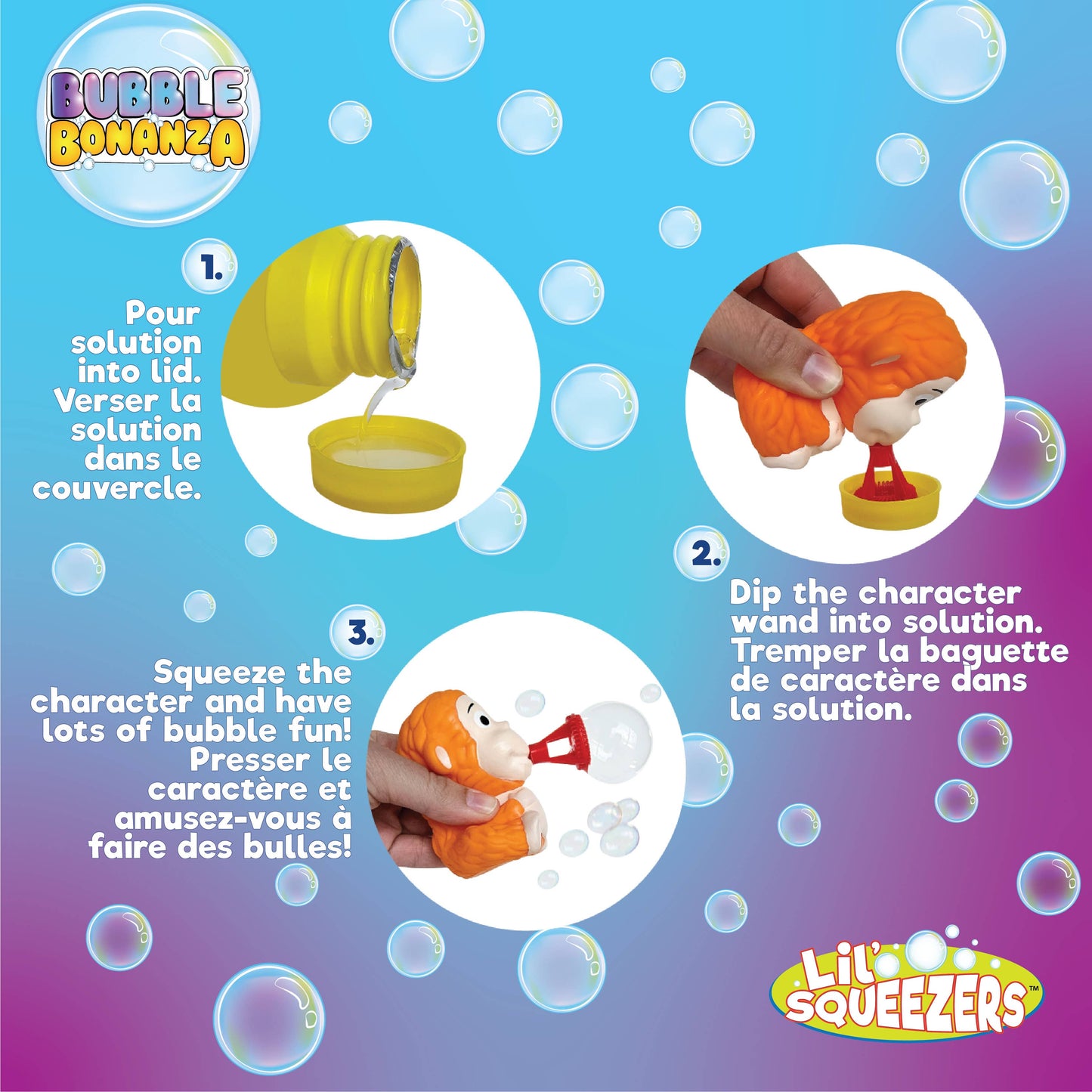 Bubble Bonanza Lil Squeezers Soft Squishy Bubble Blower Assortment