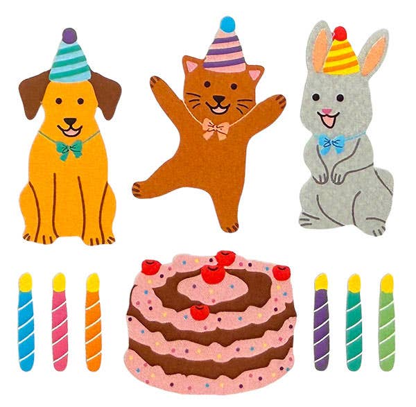 Classic Birthday Pet Sticker Sheet for Kids