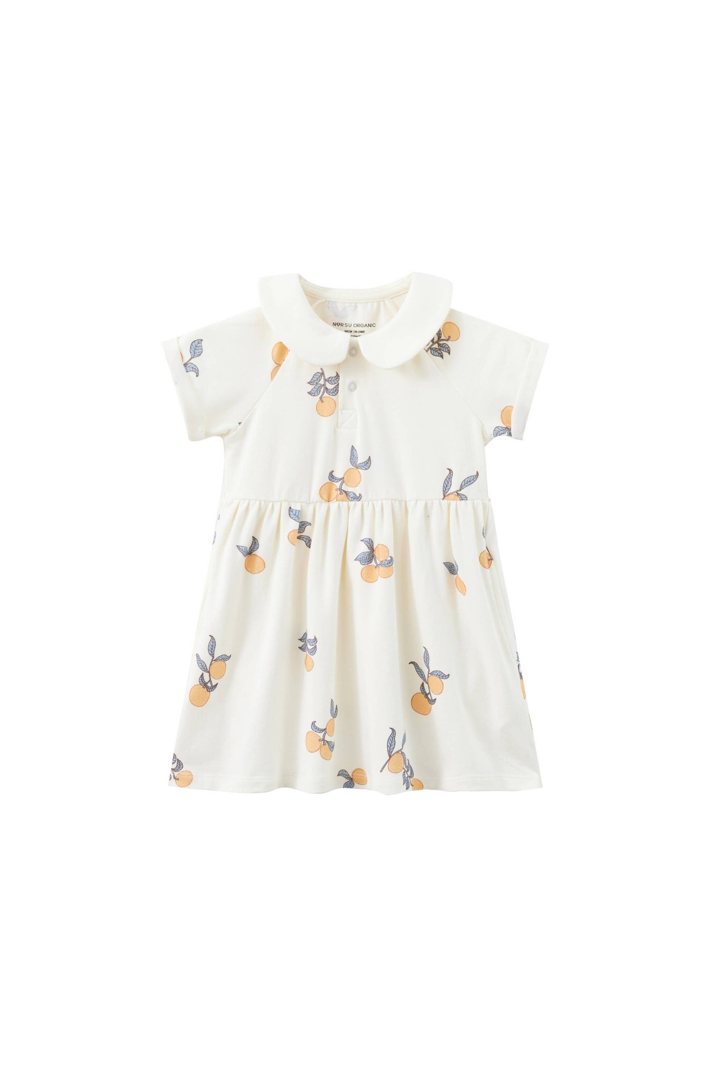 Norsu Organic Cotton Collar Dress-Clementine