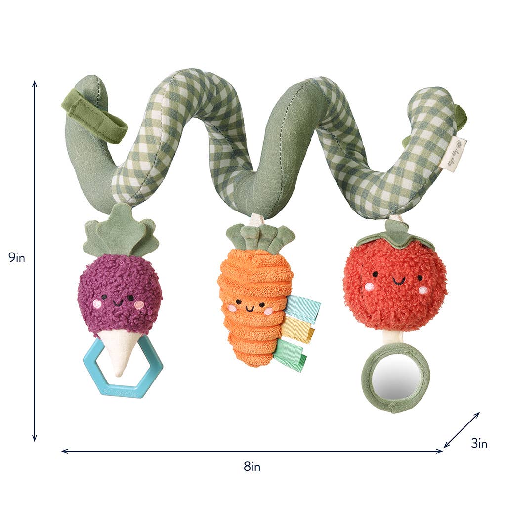 Itzy Bitzy Spiral Car Seat Activity Toy: Rainbow