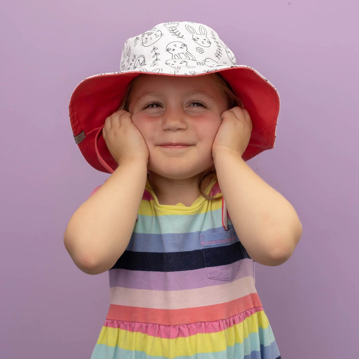 FLAPJACKKIDS Kids Colouring Sun Hat - Bunny