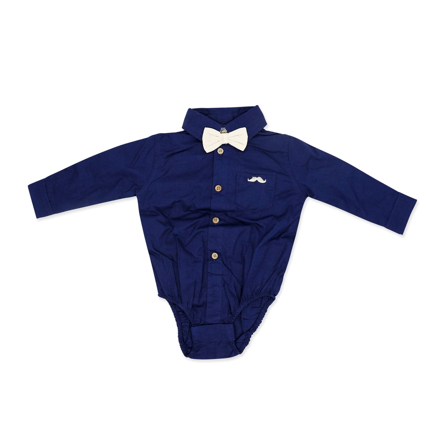 Rose Textile Boys Suspender Bowtie Set: Navy