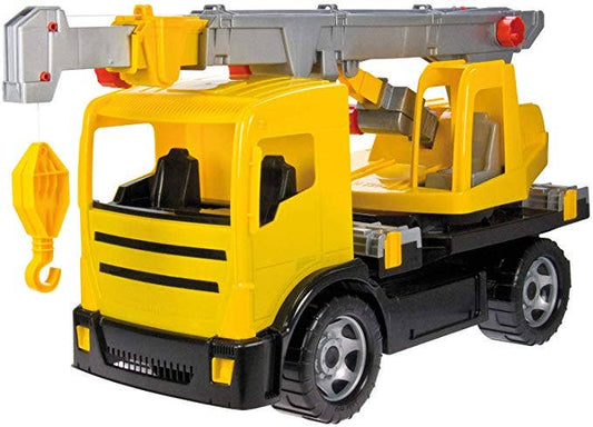 LENA Powerful Giants Toy Crane Truck with 360° 3 ft rotating