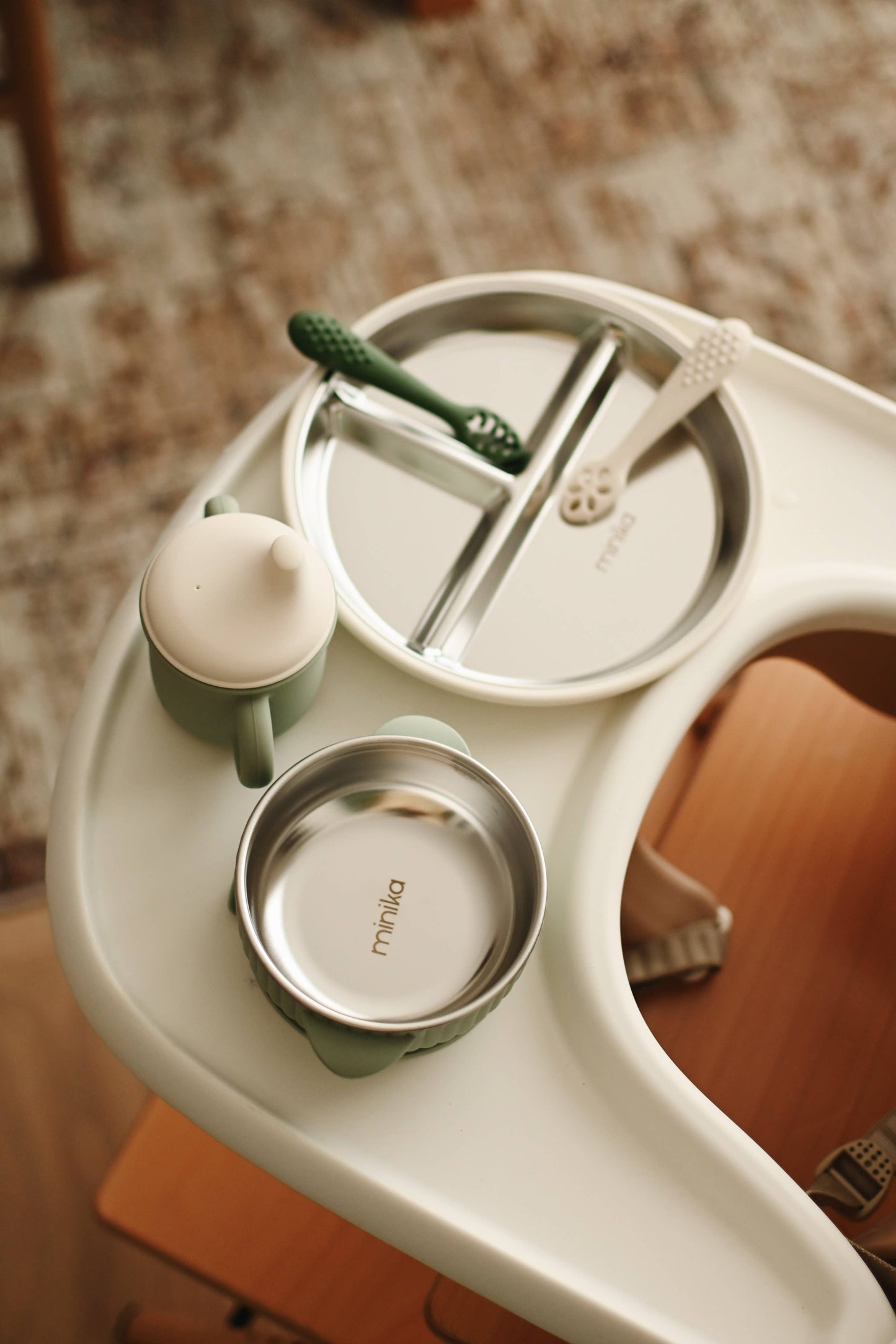 MINIKA Stainless & silicone bowl