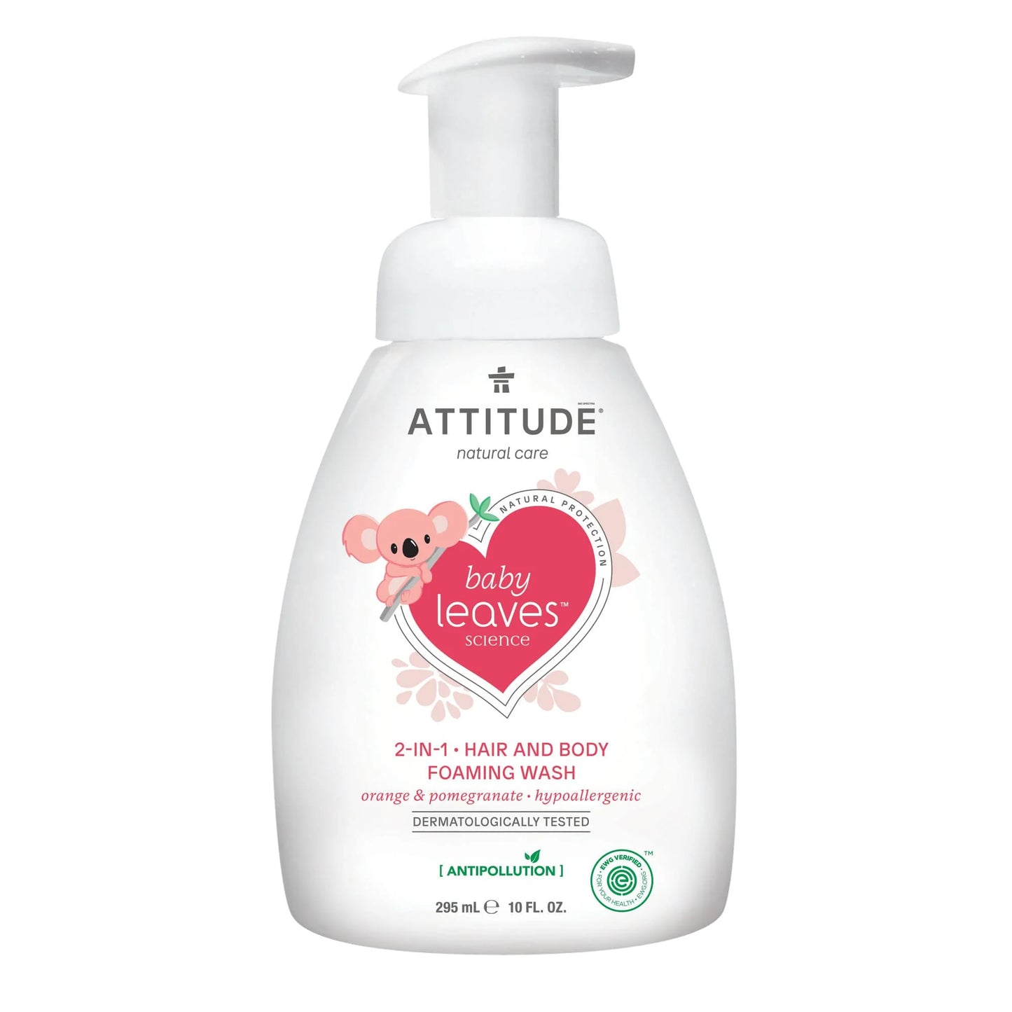 ATTITUDE 2-in-1 hair & body foaming wash : BABY LEAVES™