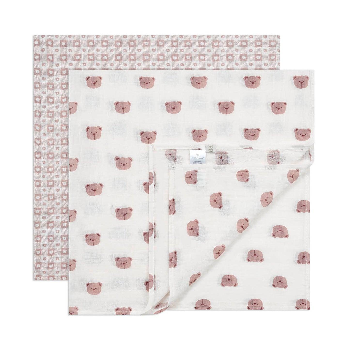2PC Pack Muslin Swaddles 36" X 40": Beige