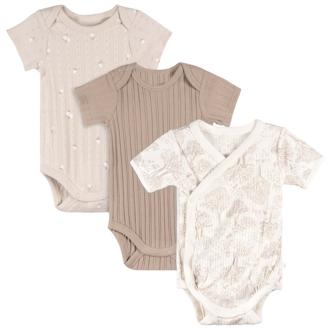Just Born - Short Sleeve Bodysuits 3pk